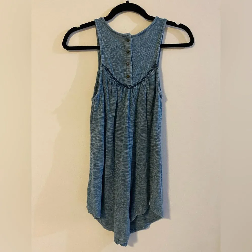 Love Fire, Teal Boho Crochet Sleeveless Flowy Top, Size XS, EUC - Picture 7 of 7